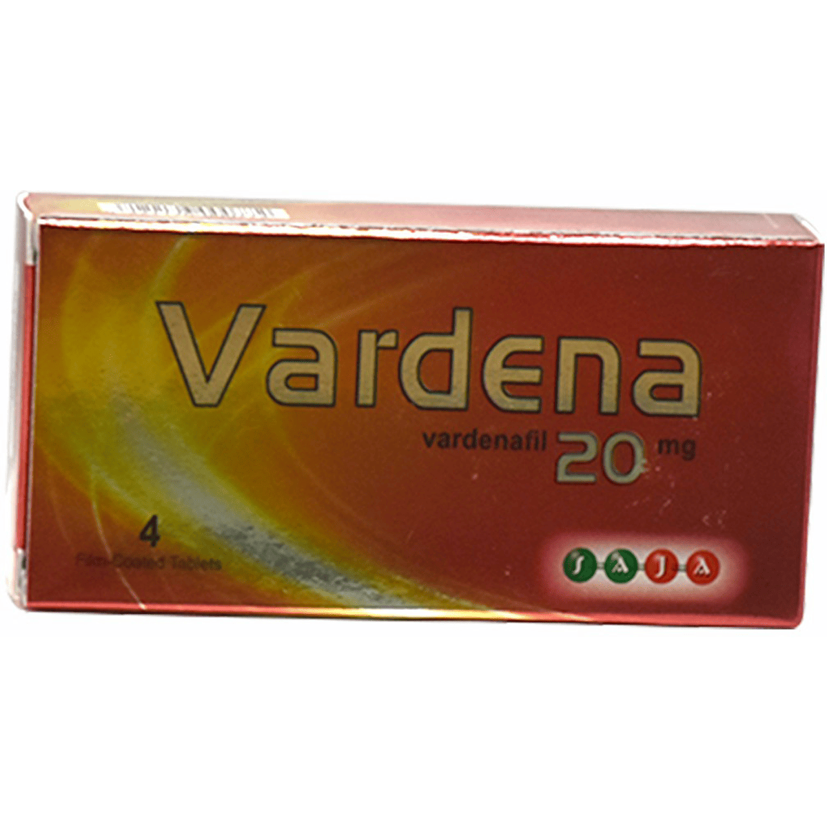 Vardena 20mg 4 Scored Film Coated Tablets
