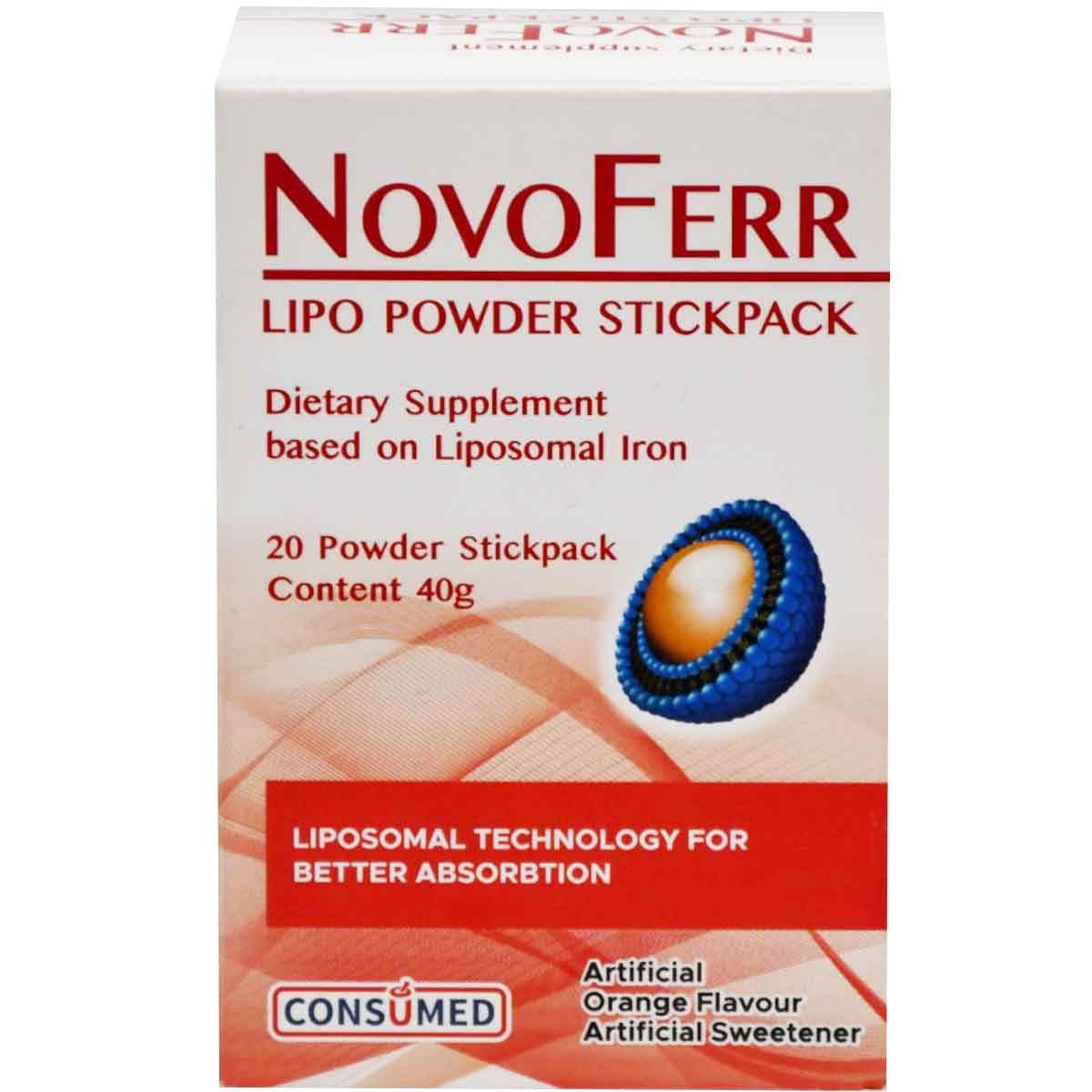 Novoferr Orange Lipo Powder 20 Sticks