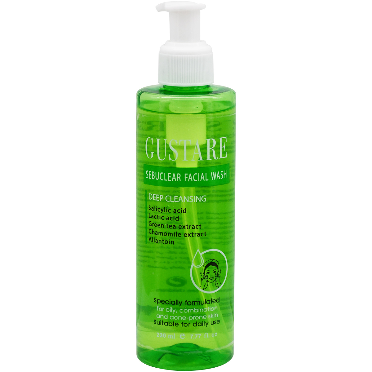 Gustare Sebuclear Facial Wash For Oily Skin 230 ml