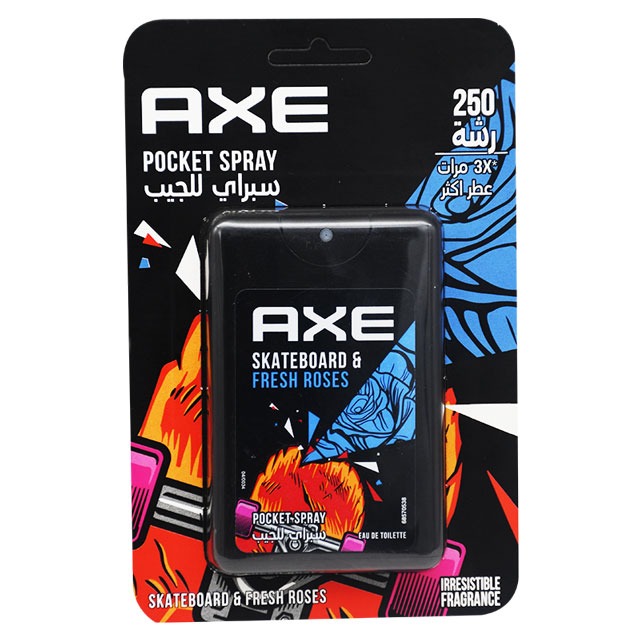 Axe Skateboard&Fresh Roses Pocket Spray Eau De Toilette 17ml