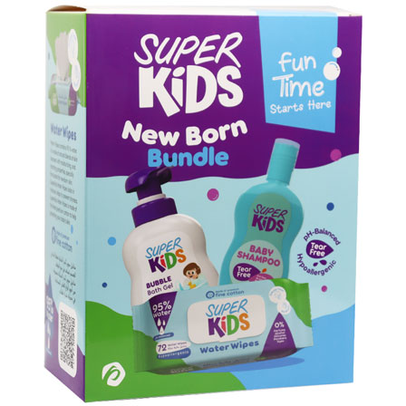 Super Kids( Wipes 72 Pieces + Bath 300ml + Shampoo 200ml ) (Offer Pack)