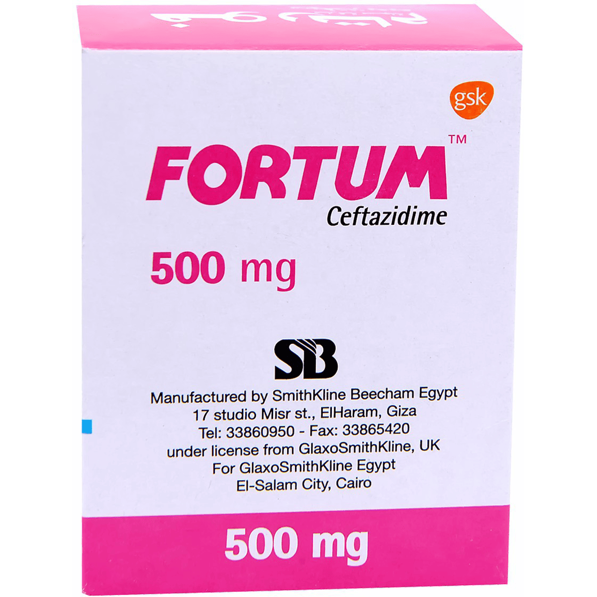 Fortum 500mg 1 Vial
