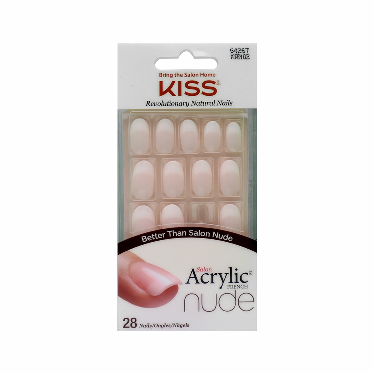 Kiss Acrylic Nude Nails 28pcs/Kan02