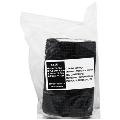 Cohesive Bandage 7.5cmx4.5m (Black)