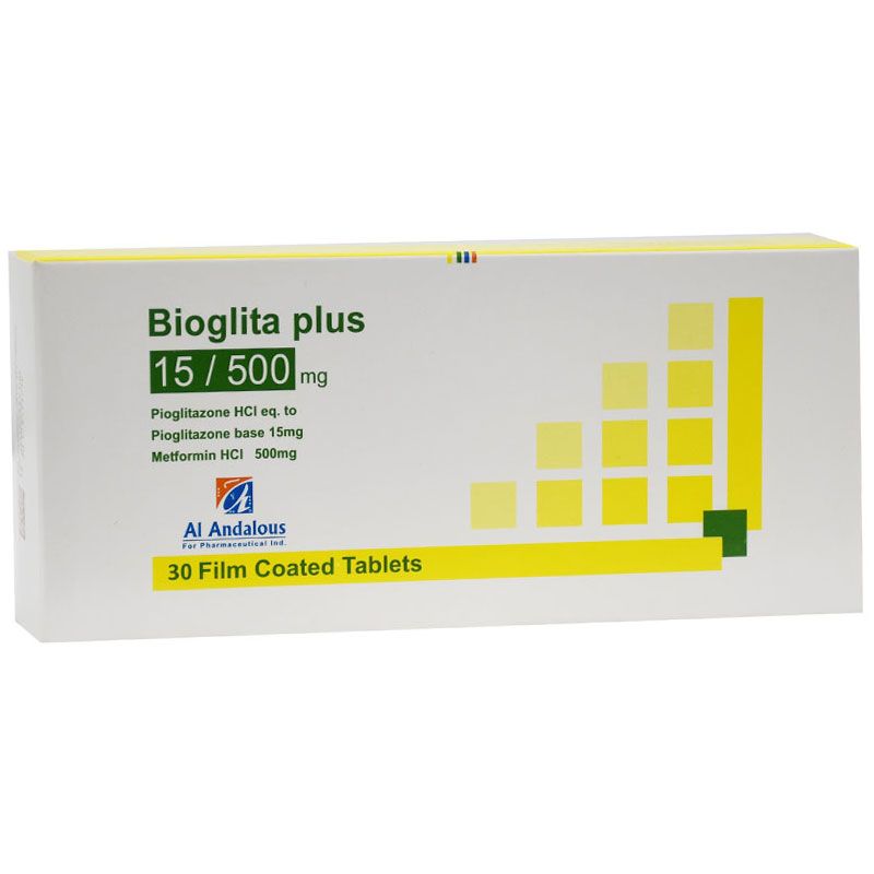 Bioglita Plus 15/500mg 30 Film Coated Tablet