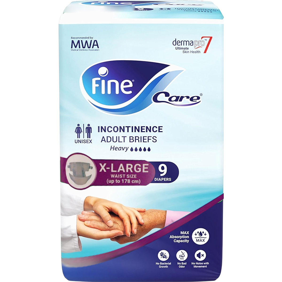 Fine Care Incontinence (XL) (To 178cm) 9 Pieces