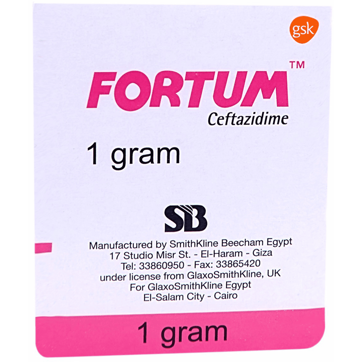 Fortum 1gm 1 Vial