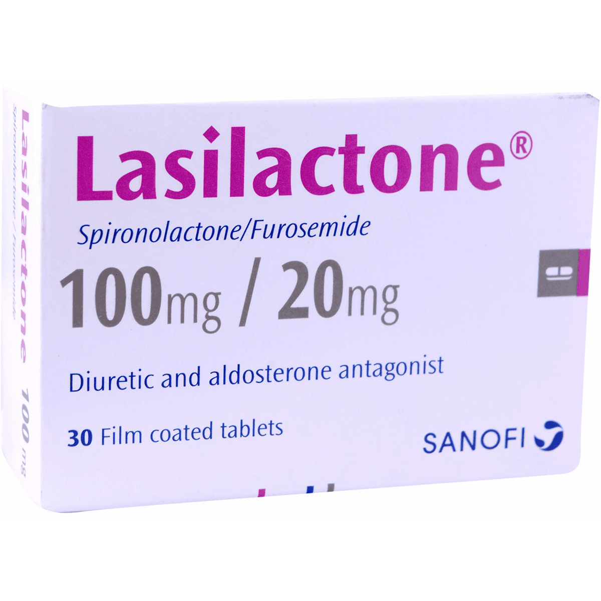 Lasilactone 100mg/20mg 30 Film Coated Tablets
