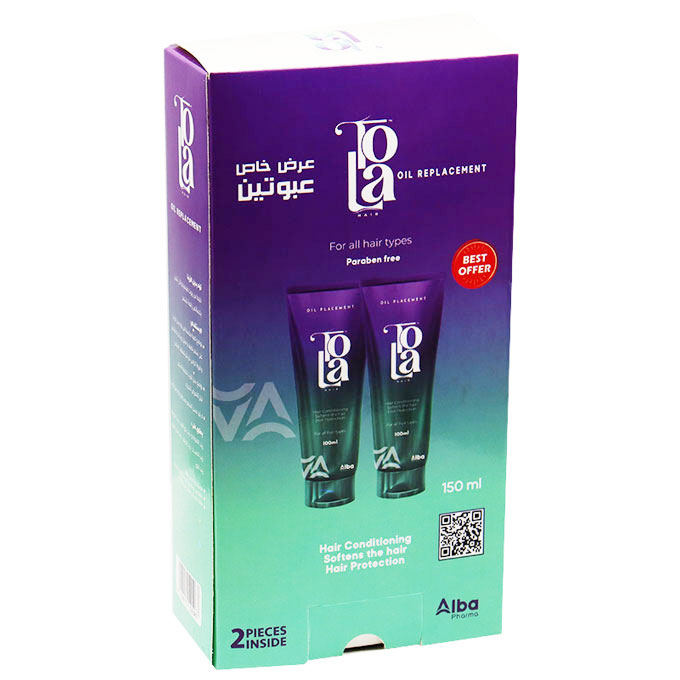 Tola Hair Oil Replacement for All Hair Types 2X150ml (Offer Pack)