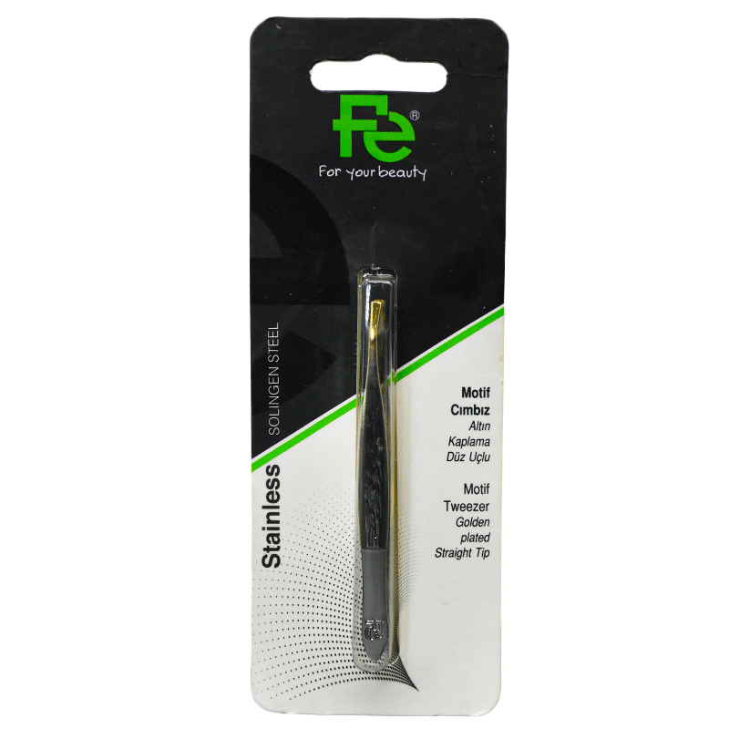 Fe Stainless Motif Tweezer Golden/058