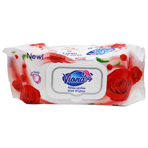 Vionatag Wet Wipes Rose 72 Pieces