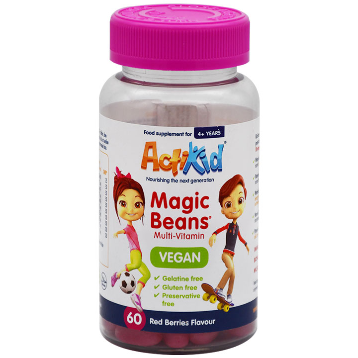 Actikid Magic Beans (+4 Years) 60 Red Berries Chewable pieces