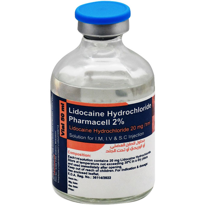 Lidocaine Hydrochloride 2% 50ml 1 Vial