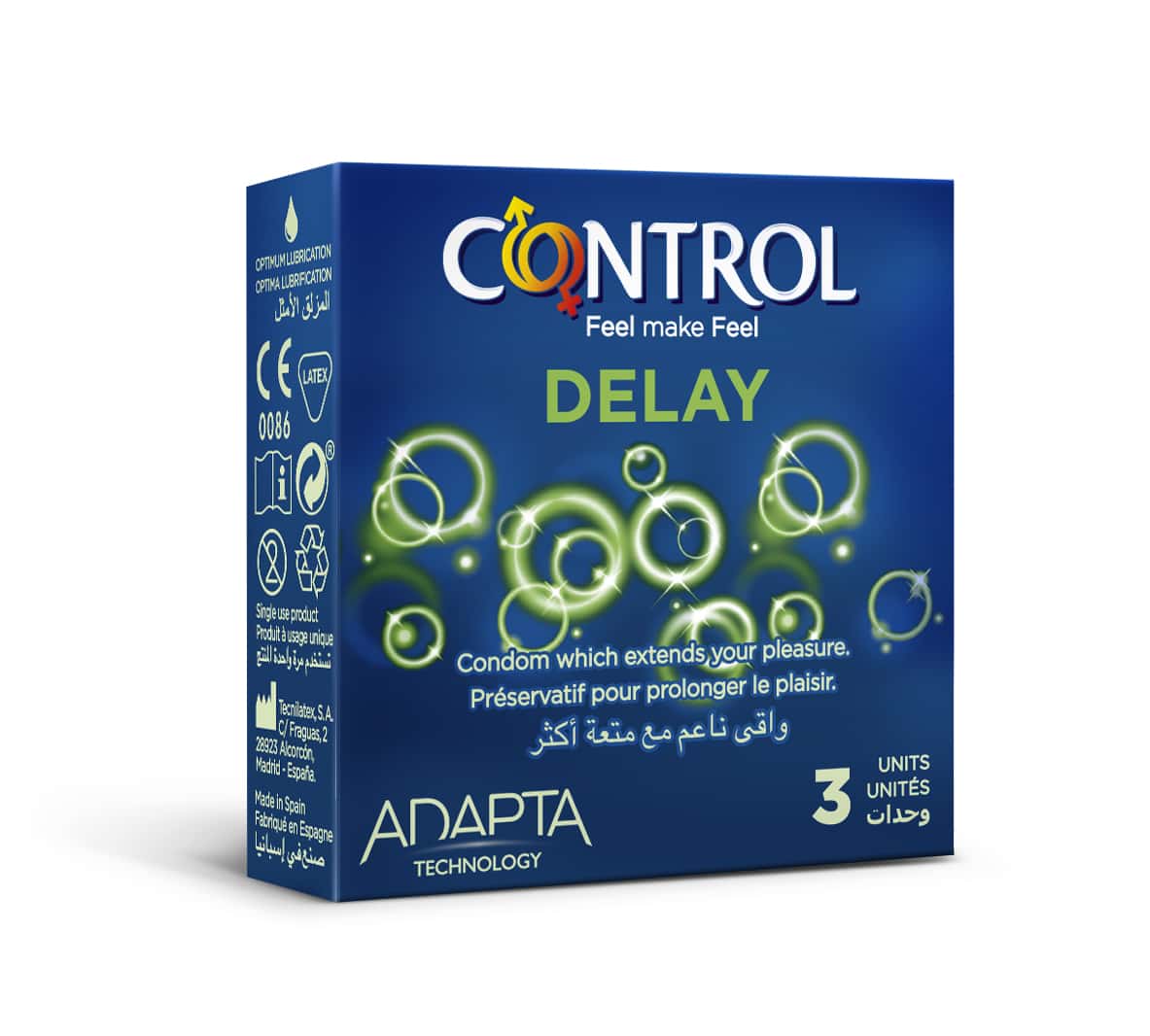 Control Adapta Delay Condoms 3pcs