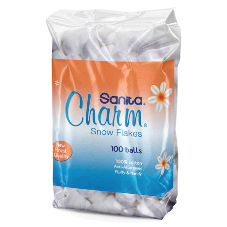 Sanita Charm Snow Flakes Cotton 100 Pieces