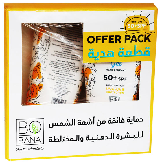 Bobana Sunscreen SPF(50+) Gel 2x150ml 1+1 (Offer Pack)
