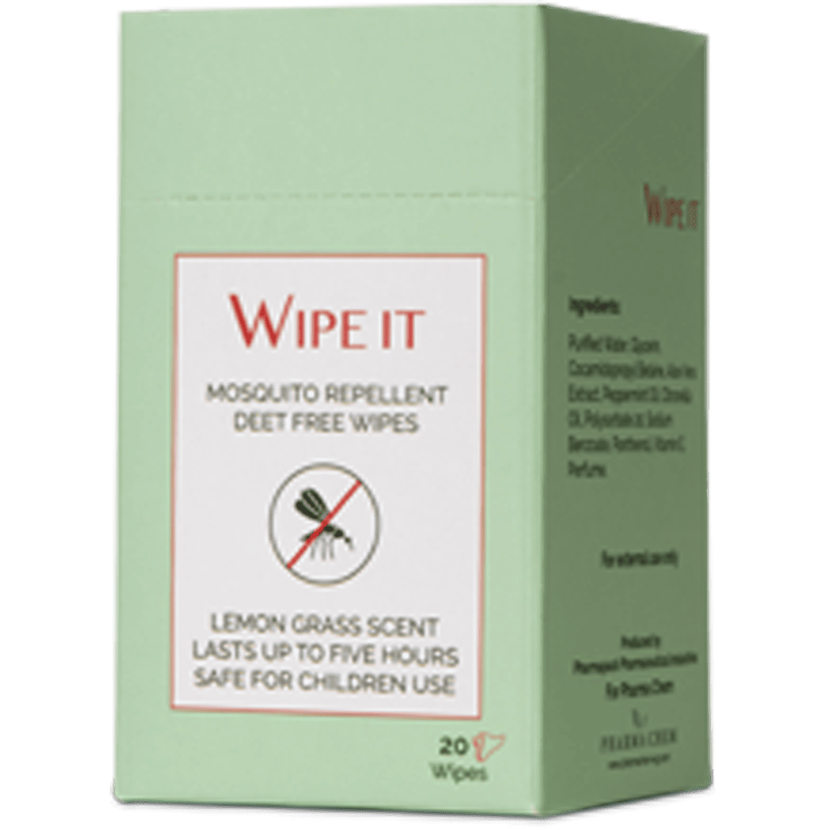 Wipe It Mosquito Repellent Deet Free Wipes 20 Pieces