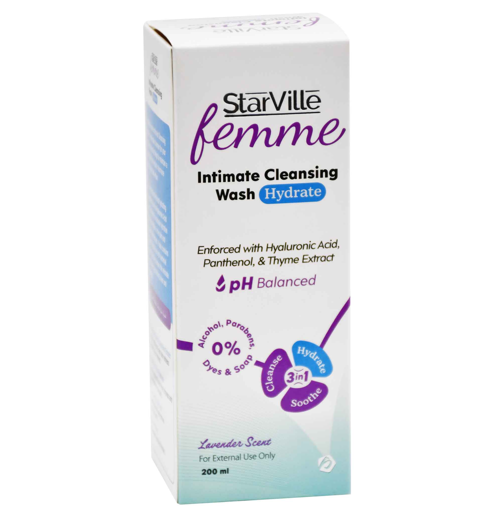 Starville Femme Intimate Cleansing Wash Hydrate 200ml