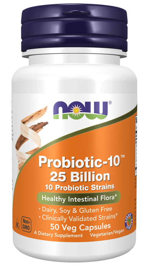 Now Probiotic-10 Strains 25 Billion 50 Capsule