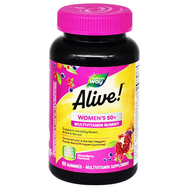 Alive Womens 50+ Mixed Berry Flavor 60 Gummy
