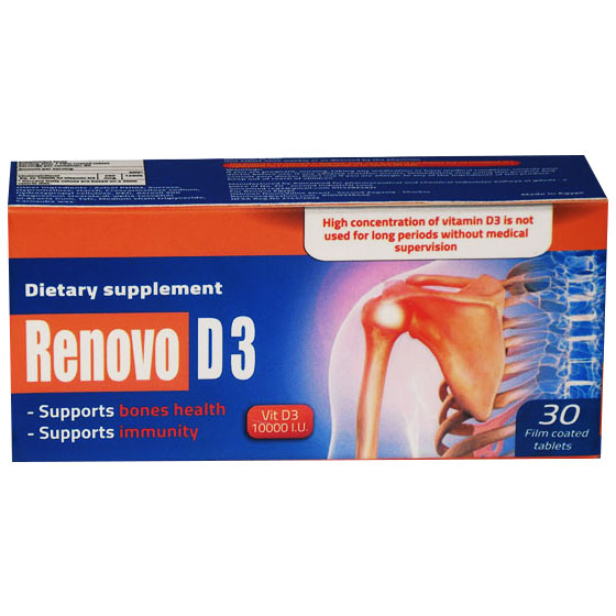Renovo D3 10000Iu 30 Film Coated Tablets