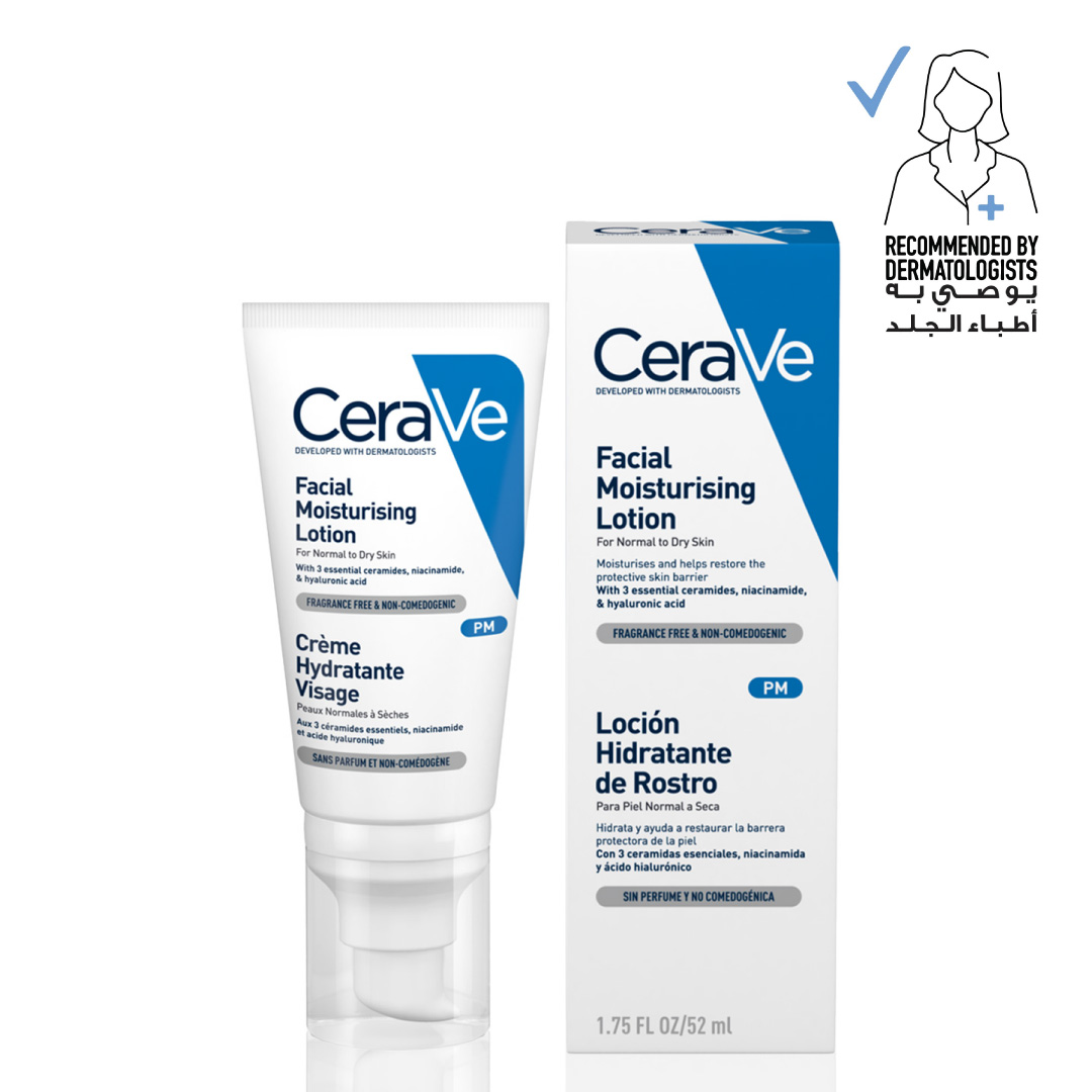 Cerave Pm Facial Moisturizing Lotion Night Cream With Hyaluronic Acid And Niacinamide 52ml