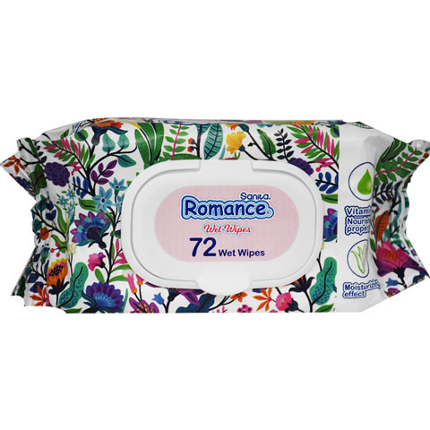 Sanita Romance Wet Wipes With Cap 72 pieces
