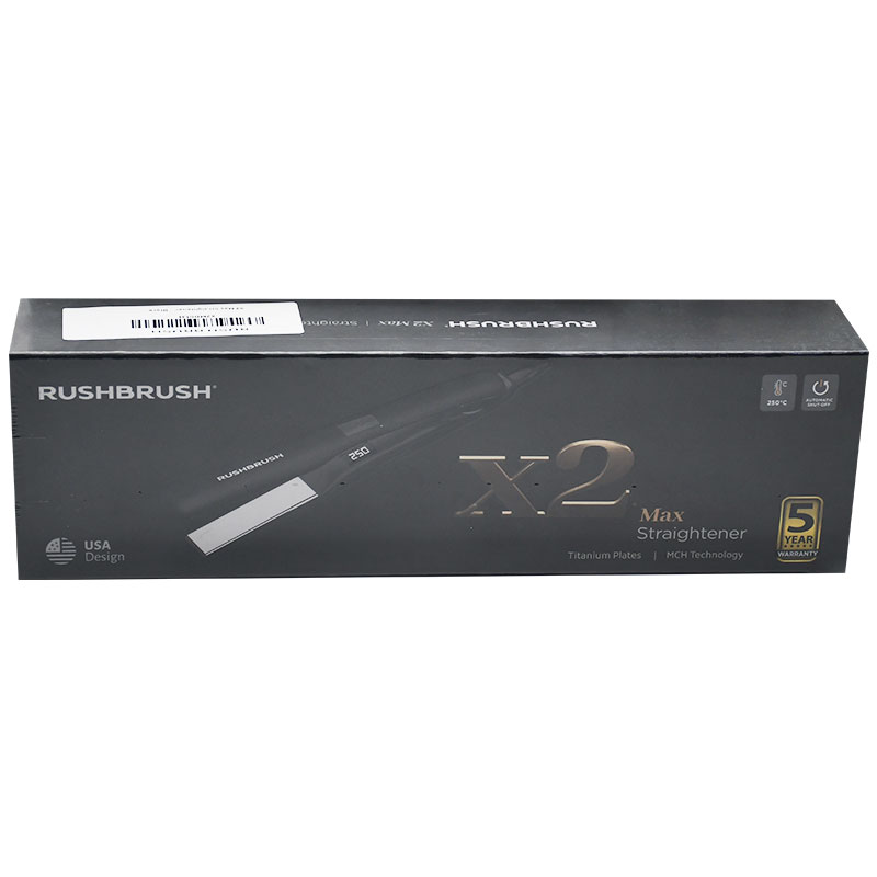 Rush Brush X2 Max Straightener Black/Rb-X2Max