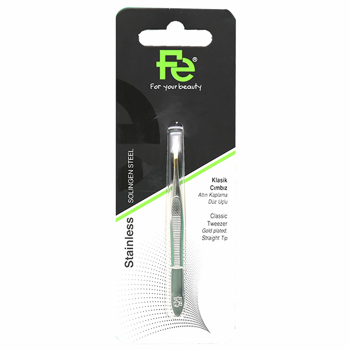 Fe Stainless Tweezers Gold Plated Ref/015
