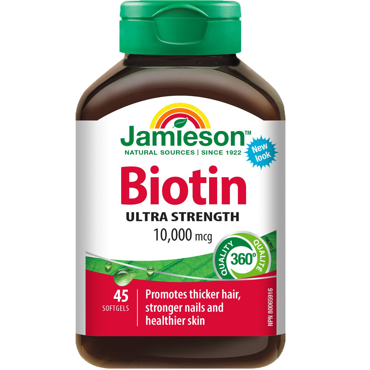 Jamieson Biotin Ultra Strength 10000&mu; 45 Softgels