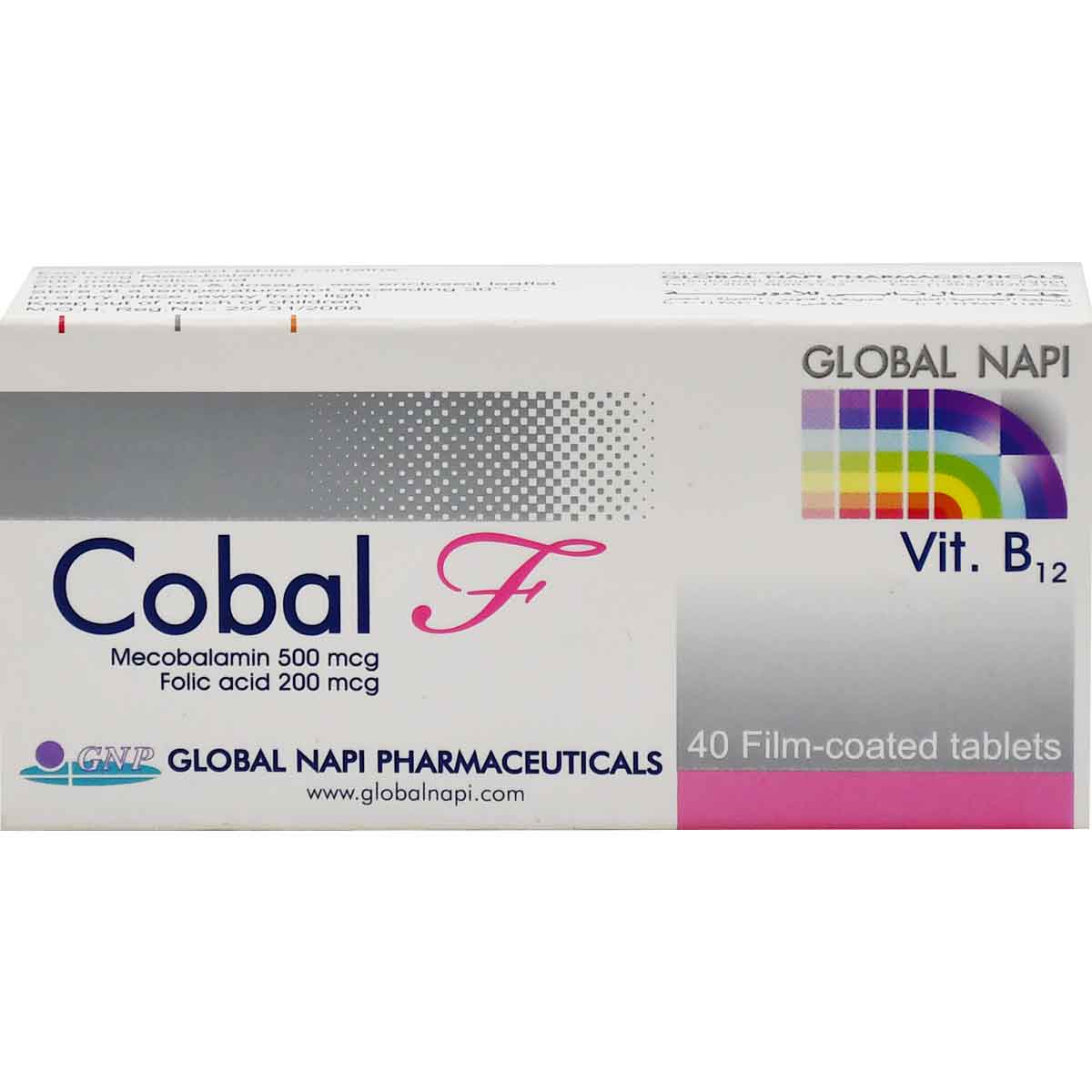 Cobal F (500&mu;+200&mu;) 40 Film Coated Tablets
