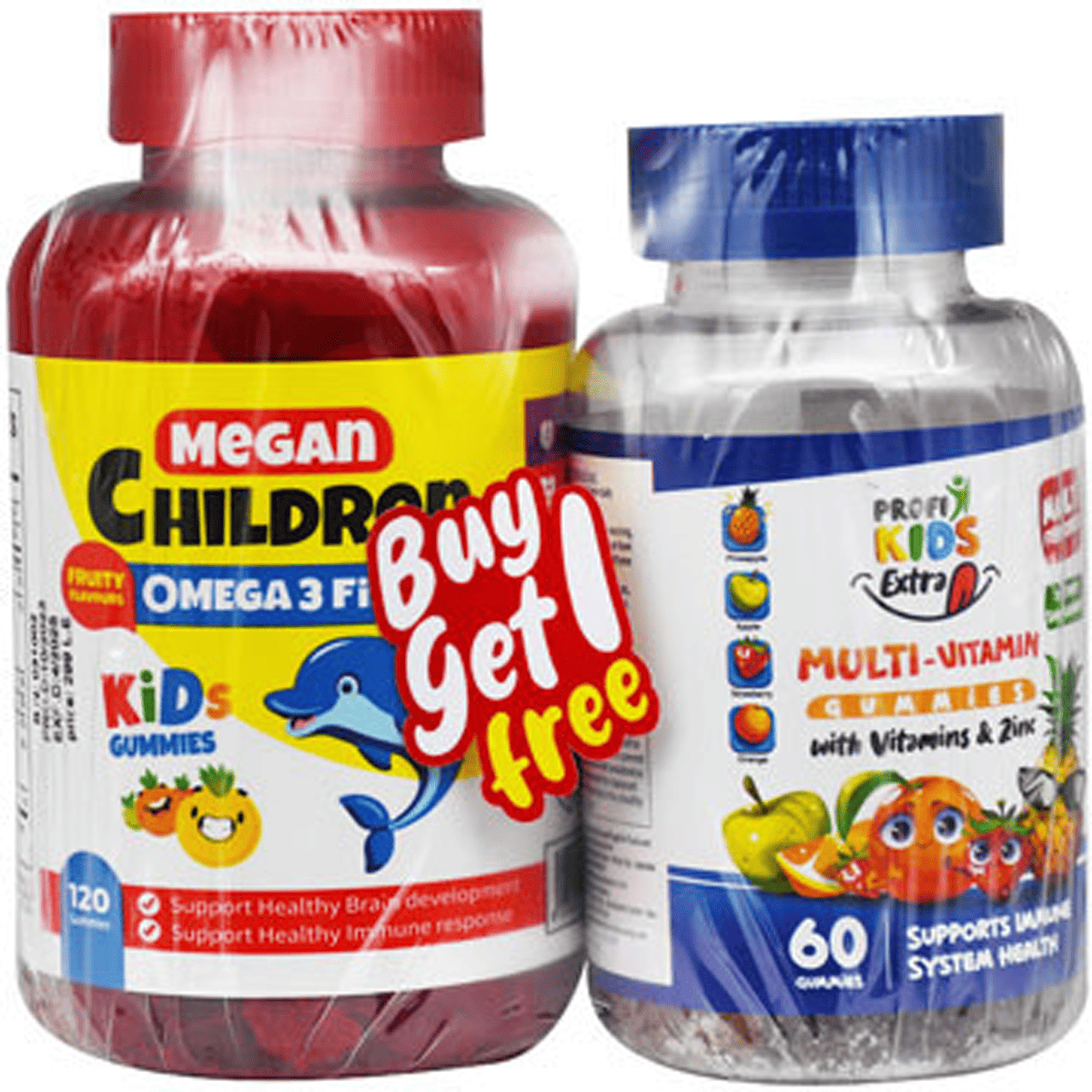 Megan Children 120 gummy + Profikids Extra Multi Vitamin 60 gummy (Offer Pack)