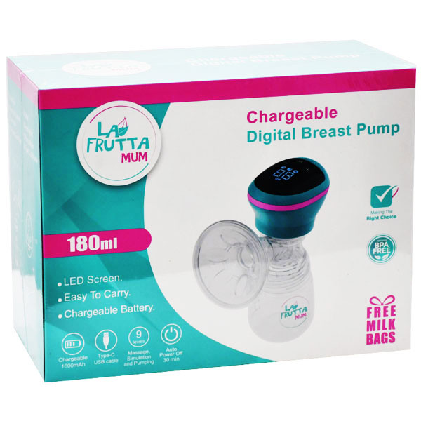 La Frutta Digital Breast Pump 180ml + Milk Bags/25205 (Offer Pack)