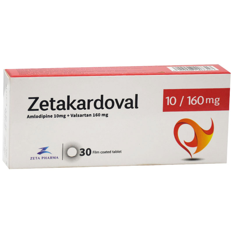 Zetakardoval 10/160mg 30 Film Coated Tablet